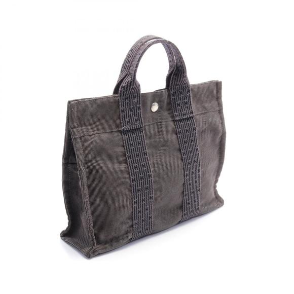 HERMES Ale Line PM Tote Bag Nylon Grey - Picture 2 of 7